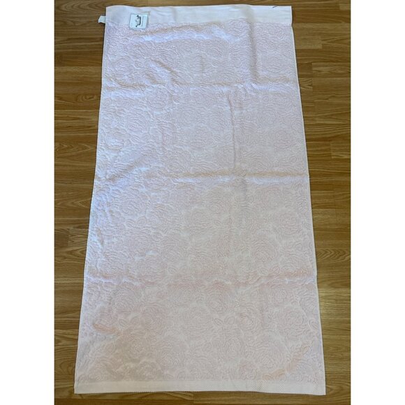 The Royal Company by Karsten 2 Luxury Pink Jacquard Bath Towels 50 x 30" Thick - Picture 9 of 11